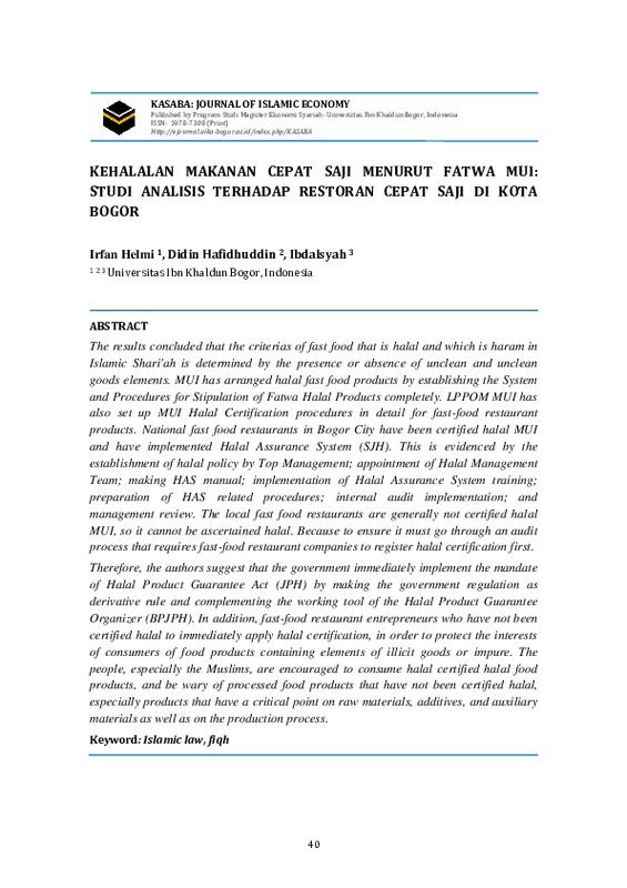 Kehalalan Makanan Cepat Saji Menurut Fatwa Mui Studi Analisis Terhadap Restoran Cepat Saji Di Kota Bogor.pdf