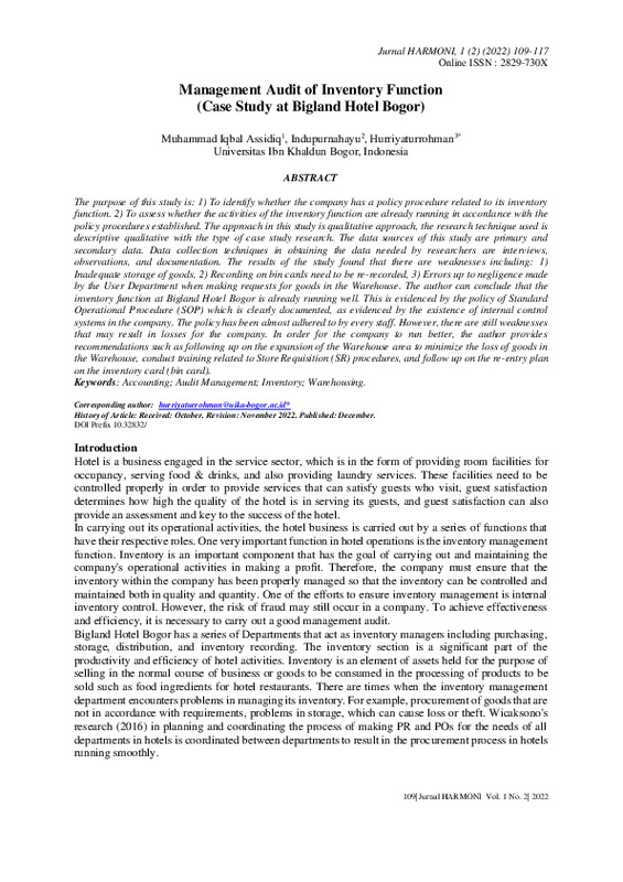 Management Audit of Inventory Function (Case Study at Bigland Hotel Bogor).pdf Management Audit of Inventory Function (Case Study at Bigland Hotel Bogor).pdf