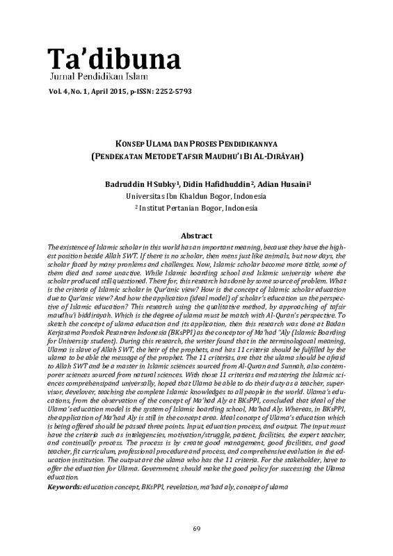 KONSEP ULAMA DAN PROSES PENDIDIKANNYA Pendekatan Metode Tafsir Maudhu’i bi al-Dirâyah.pdf