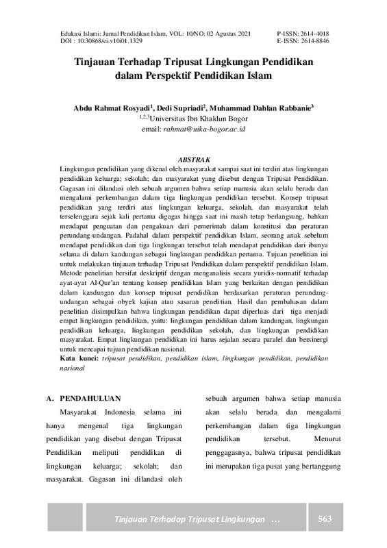 Tinjauan Terhadap Tripusat Lingkungan Pendidikan dalam Perspektif Pendidikan Islam.pdf