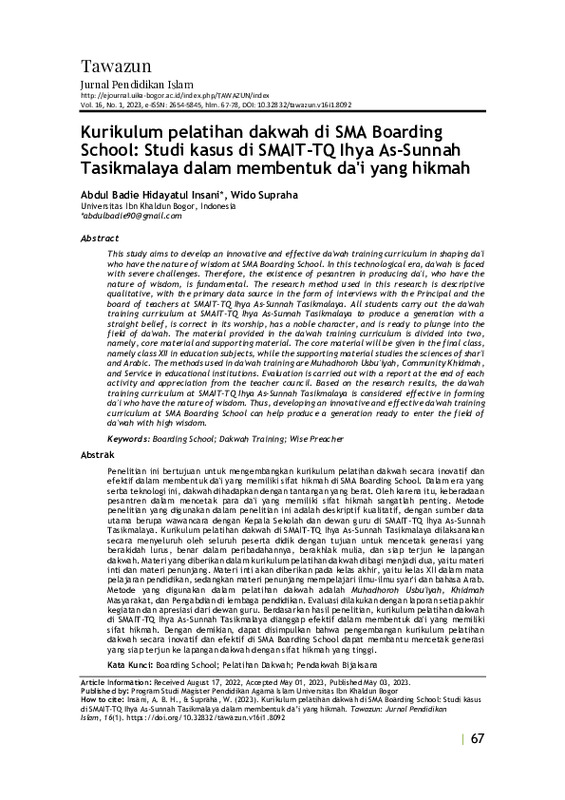 KURIKULUM PELATIHAN DAKWAH DALAM MEMBENTUK DA'I YANG HIKMAH DI SMA BOARDING SCHOOL.pdf