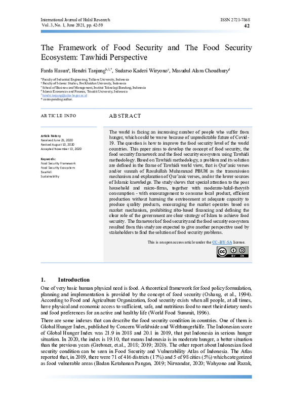 The Framework of Food Security and The Food Security Ecosystem Tawhidi Perspective.pdf