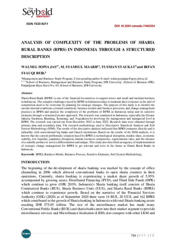 ANALYSIS OF COMPLEXITY OF THE PROBLEMS OF SHARIA RURAL BANKS (BPRS) IN INDONESIA THROUGH A STRUCTURED.pdf