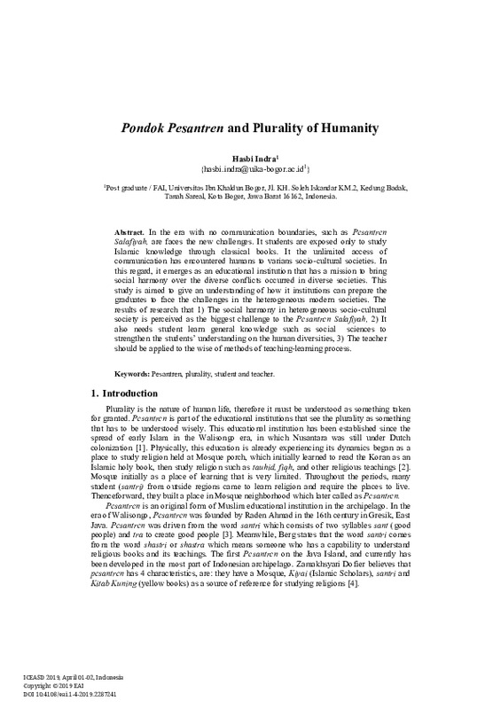 Pondok Pesantren and Plurality of Humanity.pdf