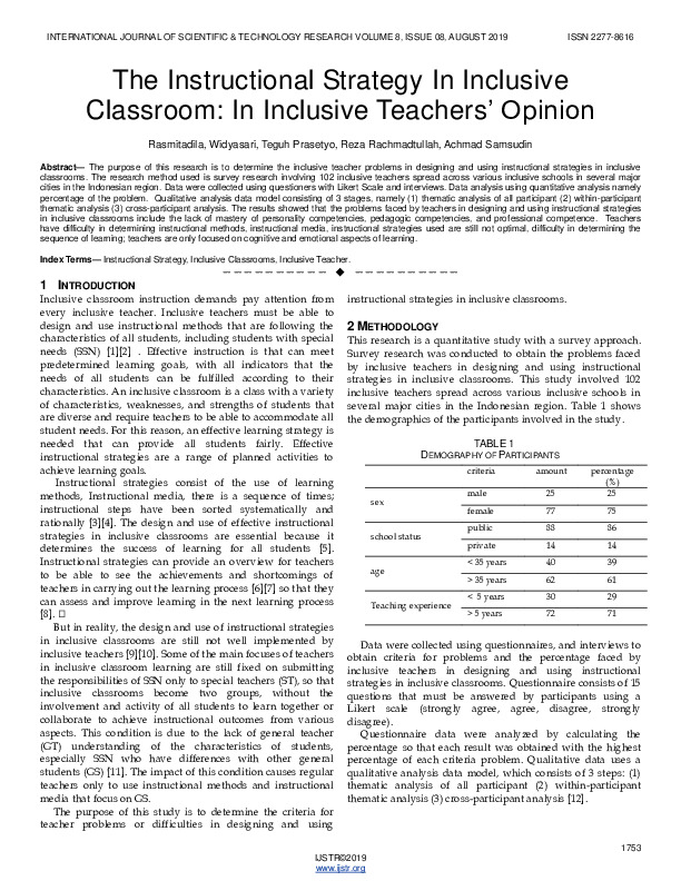 The instructional strategy in inclusive classroom in inclusive teachers opinion.pdf