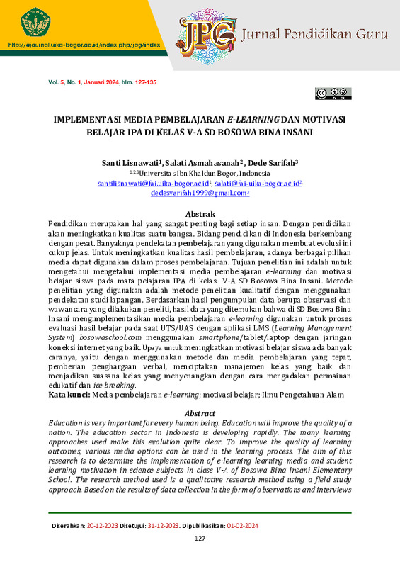 IMPLEMENTASI MEDIA PEMBELAJARAN E-LEARNING DAN MOTIVASI BELAJAR IPA DI KELAS VA SD BOSOWA BINA INSANI.pdf IMPLEMENTASI MEDIA PEMBELAJARAN E-LEARNING DAN MOTIVASI BELAJAR IPA DI KELAS VA SD BOSOWA BINA INSANI.pdf