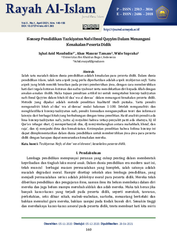 Konsep Pendidikan Tazkiyatun Nafs Ibnul Qayyim Dalam Menangani Kenakalan Peserta Didik.pdf