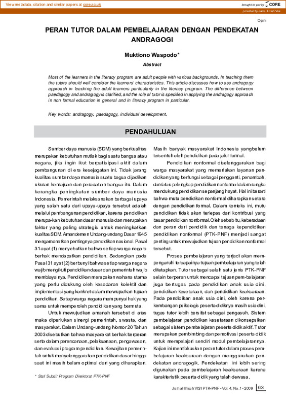 Peran Tutor dalam Pembelajaran dengan Pendekatan Andragogi.pdf