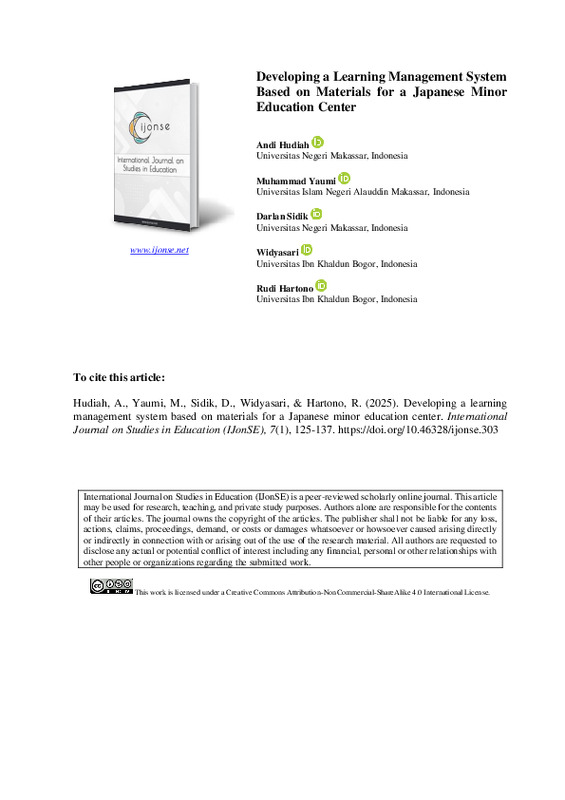 Developing a Learning Management System Based on Materials for a Japanese Minor Education Center.pdf Developing a Learning Management System Based on Materials for a Japanese Minor Education Center.pdf