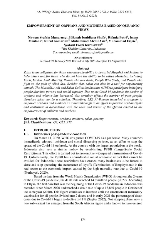 EMPOWERMENT OF ORPHANS AND MOTHERS BASED ON QUR’ANIC VIEWS.pdf