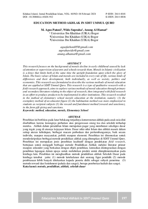 EDUCATION METHOD AKHLAK IN SDIT UMMUL QURO.pdf EDUCATION METHOD AKHLAK IN SDIT UMMUL QURO.pdf