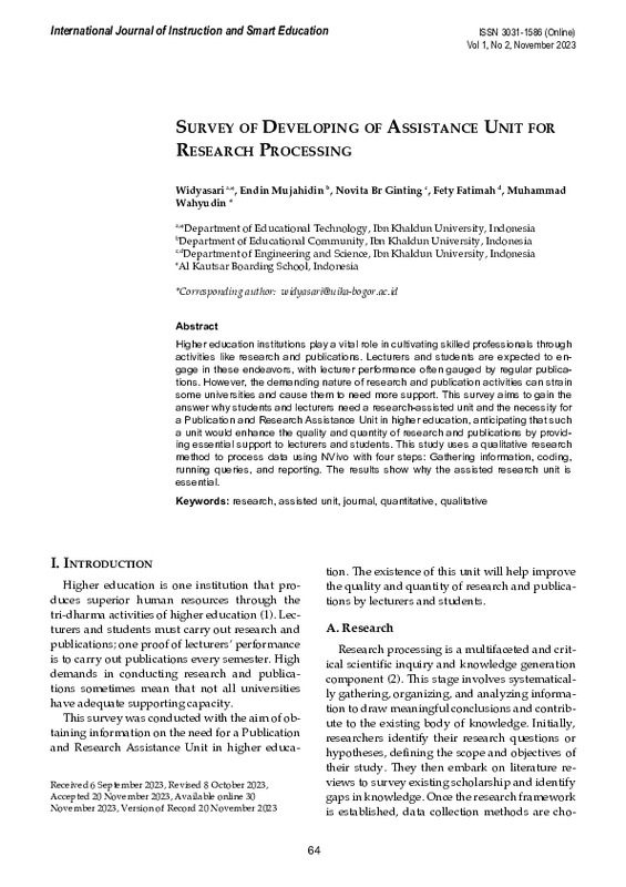Survey of Developing of Assistance Unit for Research Processing.pdf