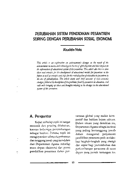 Perubahan Sistem Pendidikan Pesantren Seiring dengan Perubahan Sosial Ekonomi.pdf