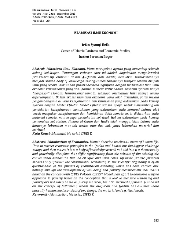 Islamisasi Ilmu Ekonomi.pdf Islamisasi Ilmu Ekonomi.pdf