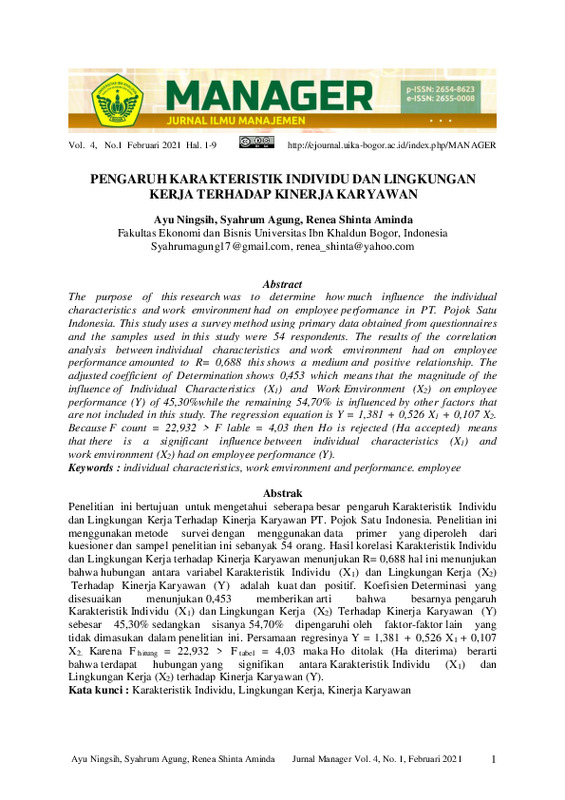 Pengaruh karakteristik individu dan lingkungan kerja terhadap kinerja karyawan.pdf Pengaruh karakteristik individu dan lingkungan kerja terhadap kinerja karyawan.pdf