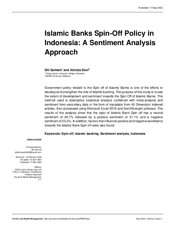Islamic Banks Spin-Off Policy in Indonesia A Sentiment Analysis Approach.pdf
