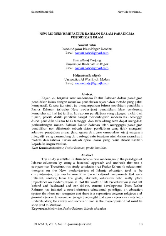 New Modernisme Fazlur Rahman Dalam Paradigma Pendidikan Islam.pdf