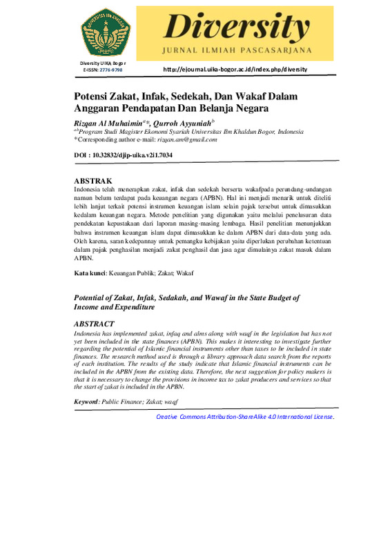 Potensi Zakat, Infak, Sedekah, dan Wakaf Dalam Anggaran Pendapatan dan Belanja Negara.pdf