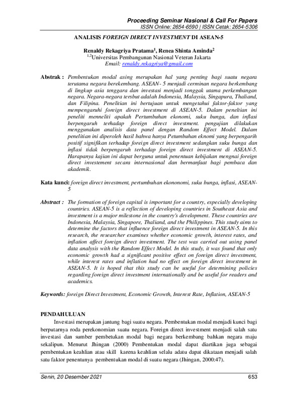 Analisis Foreign Direct Investment Di ASEAN-5.pdf