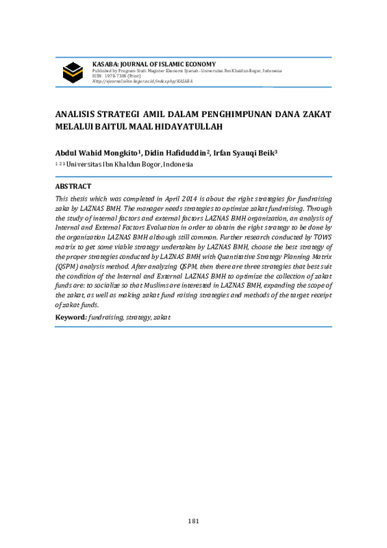 Analisis Strategi Amil Dalam Penghimpunan Dana Zakat Melalui Baitul Maal Hidayatullah.pdf