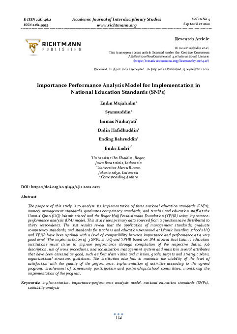 Importance performance analysis model for implementation in National Education Standards (SNPs).pdf