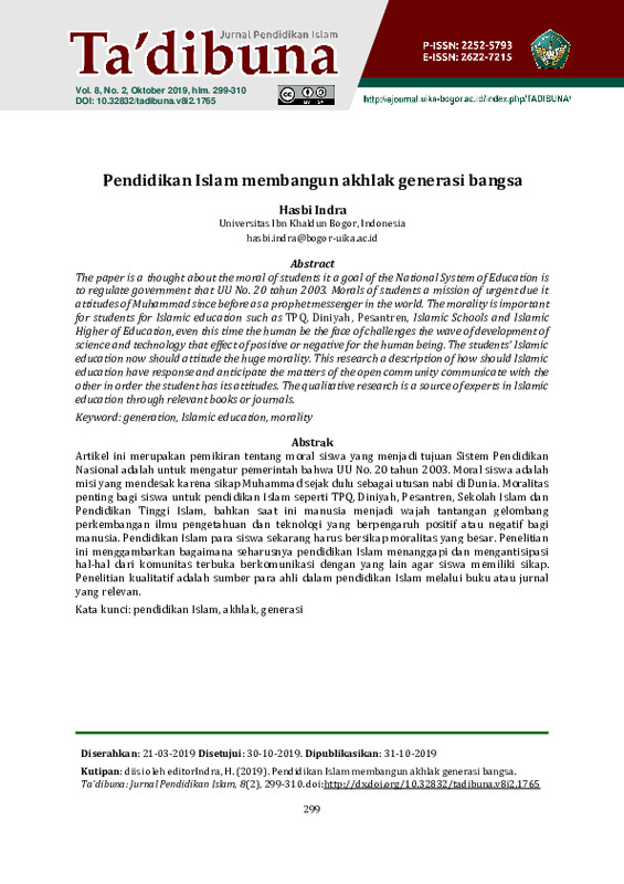Pendidikan Islam membangun akhlak generasi bangsa.pdf Pendidikan Islam membangun akhlak generasi bangsa.pdf