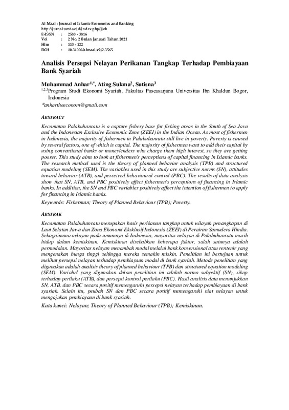 Analisis Persepsi Nelayan Perikanan Tangkap Terhadap Pembiayaan Bank Syariah.pdf