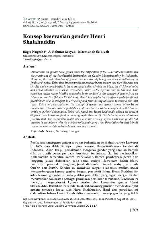 Konsep Keserasian Gender Henri Shalahuddin.pdf Konsep Keserasian Gender Henri Shalahuddin.pdf