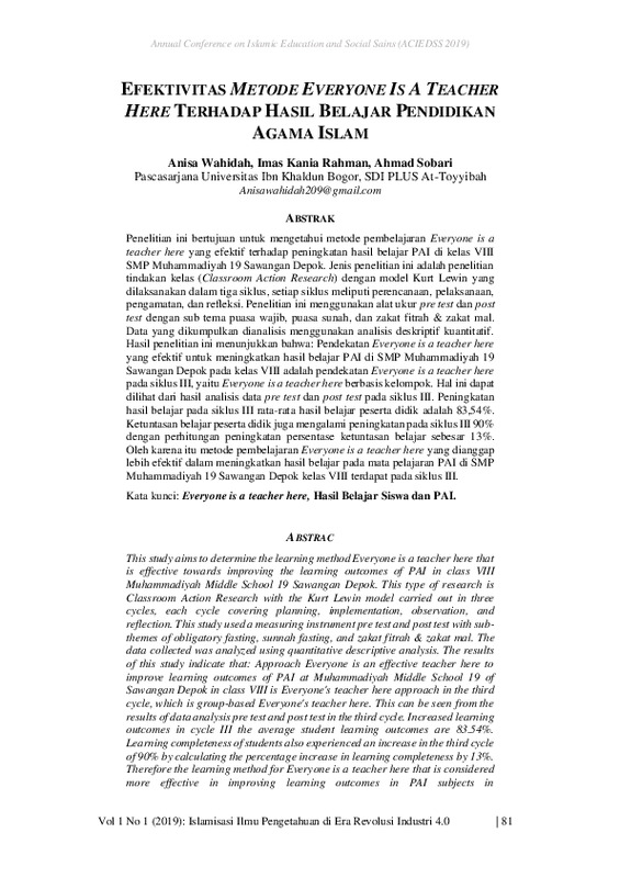 Efektivitas Metode Everyone Is A Teacher Here Terhadap Hasil Belajar Pendidikan Agama Islam.pdf Efektivitas Metode Everyone Is A Teacher Here Terhadap Hasil Belajar Pendidikan Agama Islam.pdf