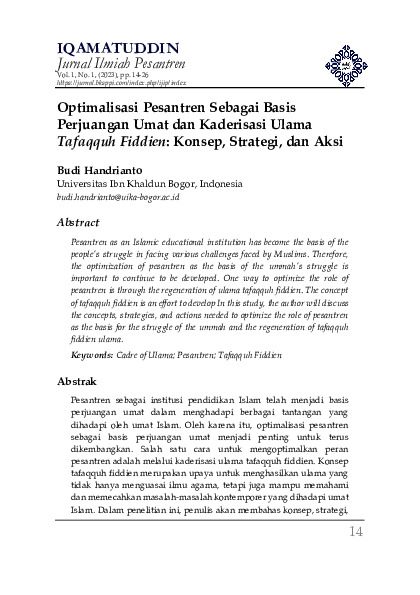 2.+Optimalisasi+Pesantren+Sebagai+Basis+Perjuangan+Umat+dan+kaderisasi+ulama.pdf