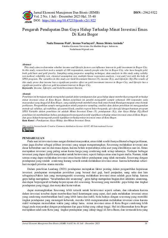 Pengaruh Pendapatan Dan Gaya Hidup Terhadap Minat Investasi Emas Di Kota Bogor.pdf