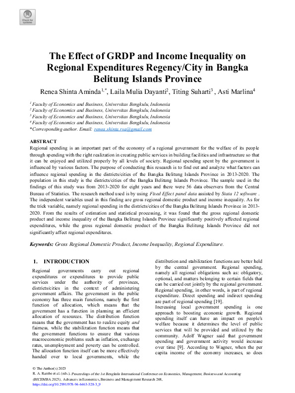 The Effect of GRDP and Income Inequality on Regional Expenditures RegencyCity in Bangka Belitung Islands Province.pdf