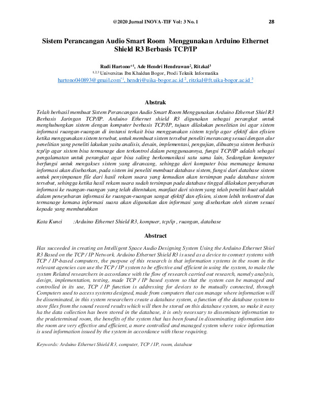 Sistem Perancangan Audio Smart Room Menggunakan Arduino Ethernet Shield.pdf Sistem Perancangan Audio Smart Room Menggunakan Arduino Ethernet Shield.pdf