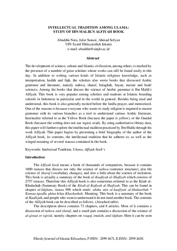 INTELLECTUAL TRADITION AMONG ULAMA STUDY OF IBN MALIK'S ALFIYAH BOOK.pdf