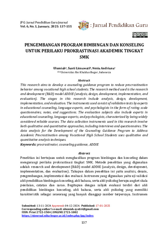 PENGEMBANGAN PROGRAM BIMBINGAN DAN KONSELING UNTUK PERILAKU PROKRASTINASI AKADEMIK TINGKAT SMK.pdf PENGEMBANGAN PROGRAM BIMBINGAN DAN KONSELING UNTUK PERILAKU PROKRASTINASI AKADEMIK TINGKAT SMK.pdf