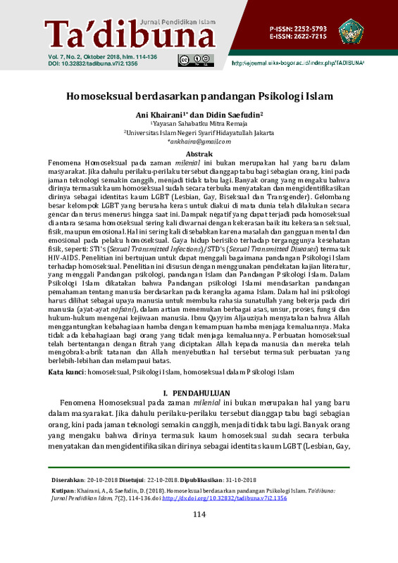 Homoseksual Berdasarkan Pandangan Psikologi Islam.pdf Homoseksual Berdasarkan Pandangan Psikologi Islam.pdf