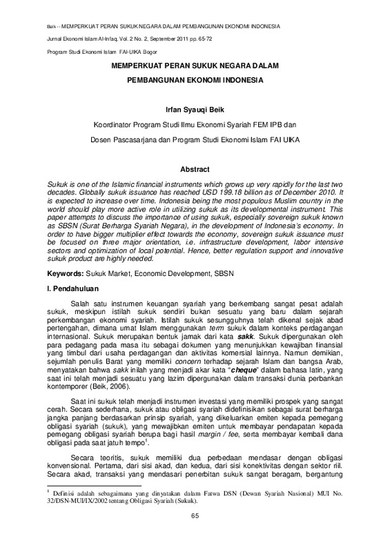 Memperkuat Peran Sukuk Negara Dalam Pembangunan Ekonomi Indonesia.pdf Memperkuat Peran Sukuk Negara Dalam Pembangunan Ekonomi Indonesia.pdf