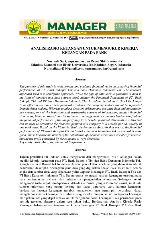Analisi Rasio Keuangan Untuk Mengukur Kinerja Keuangan Pada Bank.pdf