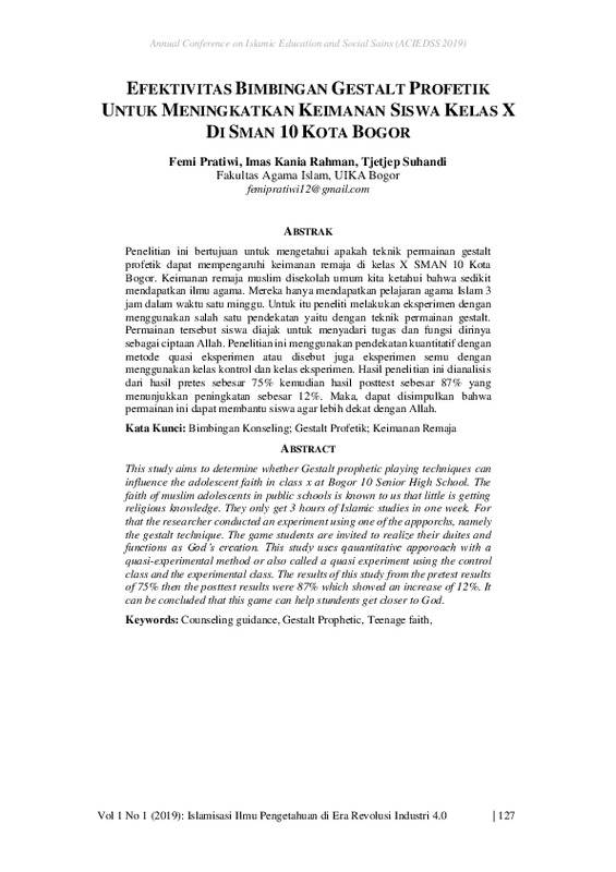 Efektivitas Bimbingan Gestalt Profetik Untuk Meningkatkan Keimanan Siswa Kelas X Di SMAN 10 Kota Bogor.pdf