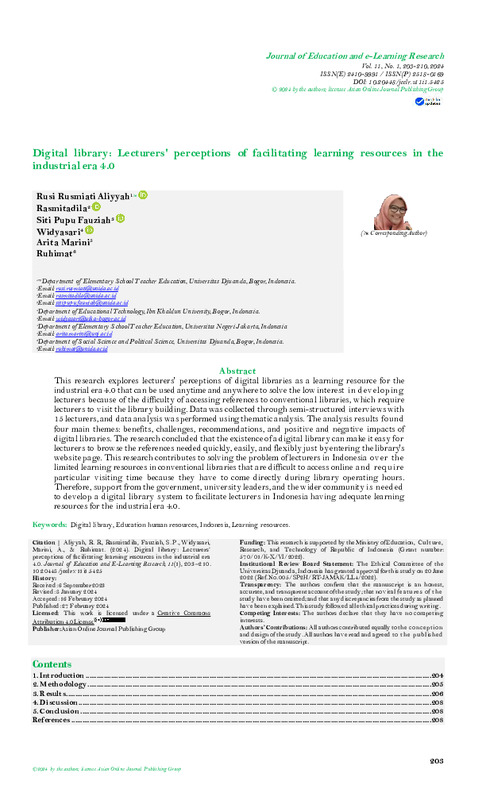 Digital Library Lecturers' Perceptions of Facilitating Learning Resources in the Industrial Era 4.0..pdf Digital Library Lecturers' Perceptions of Facilitating Learning Resources in the Industrial Era 4.0..pdf
