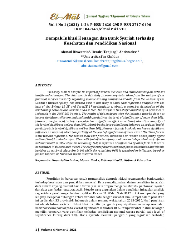 Dampak inklusi keuangan dan bank syariah terhadap kesehatan dan pendidikan nasional.pdf