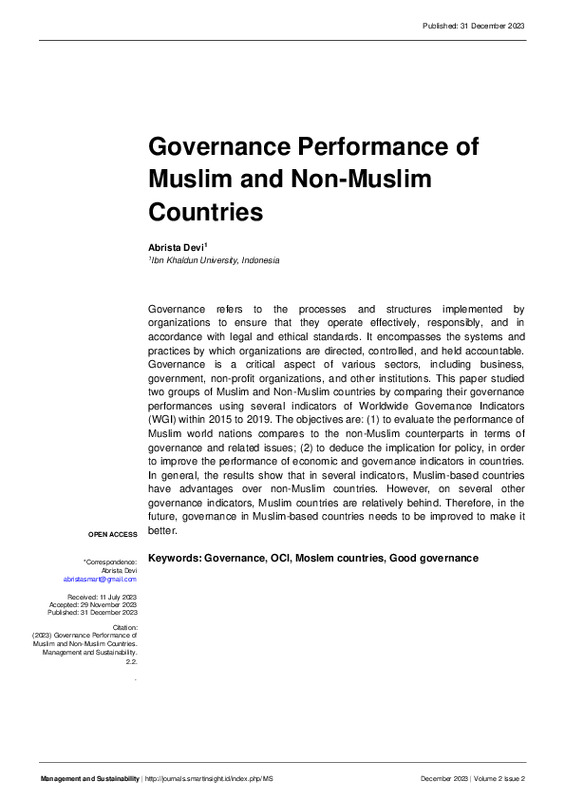 Governance Performance of Muslim and Non-Muslim Countries.pdf