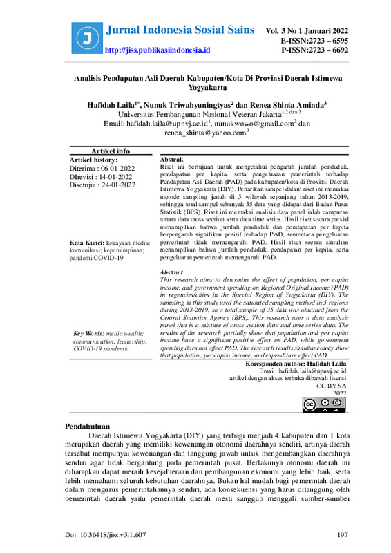 Analisis Pendapatan Asli Daerah KabupatenKota di Provinsi Daerah Istimewa Yogyakarta.pdf Analisis Pendapatan Asli Daerah KabupatenKota di Provinsi Daerah Istimewa Yogyakarta.pdf
