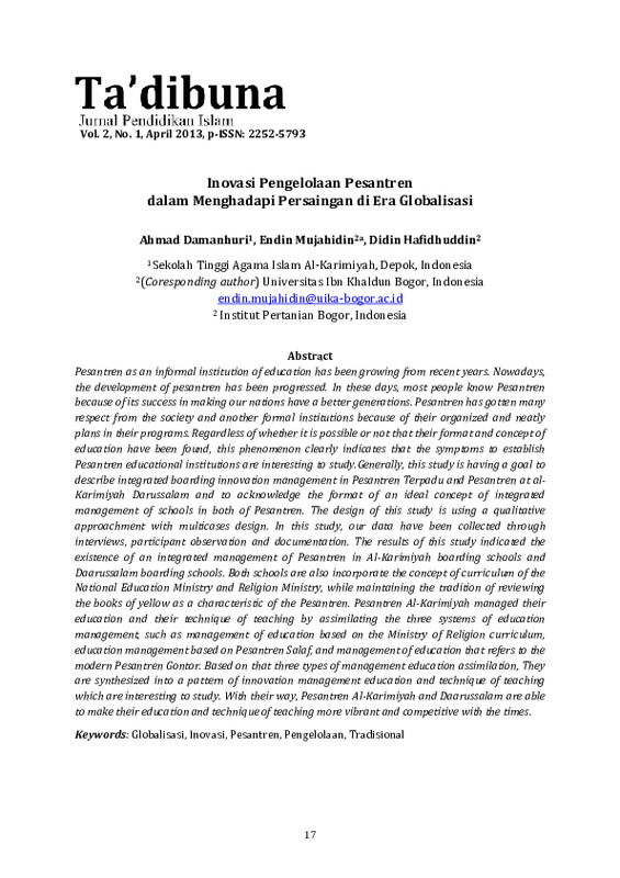 Inovasi pengelolaan pesantren dalam menghadapi persaingan di era globalisasi.pdf