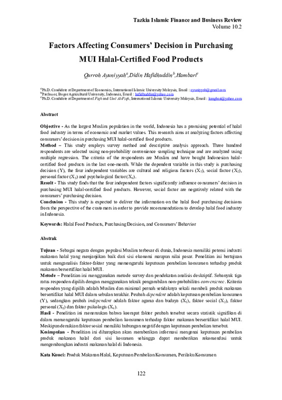 Factors affecting consumers’ decision in purchasing MUI halal-certified food products.pdf