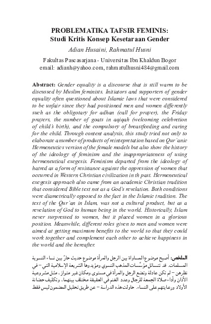 Problematika Tafsir Feminis Studi Kritis Konsep Kesetaraan Gender.pdf