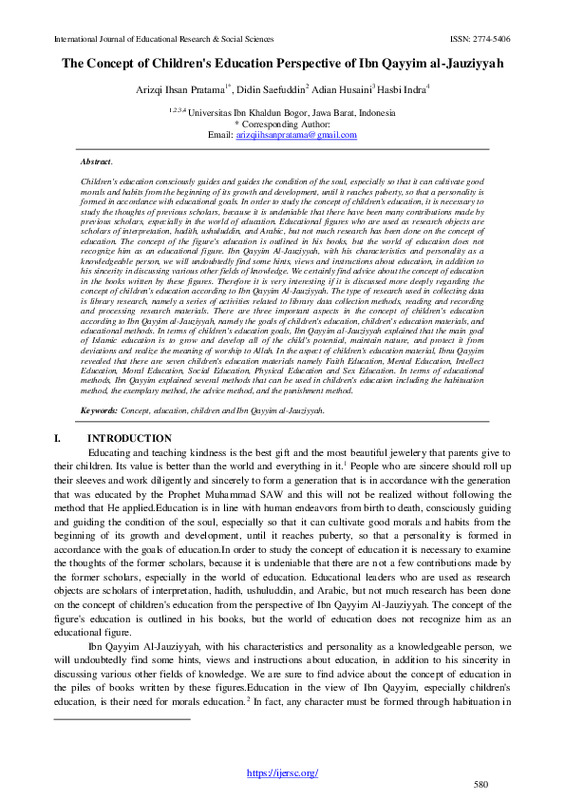 The Concept of Children's Education Perspective of Ibn Qayyim al-Jauziyyah.pdf