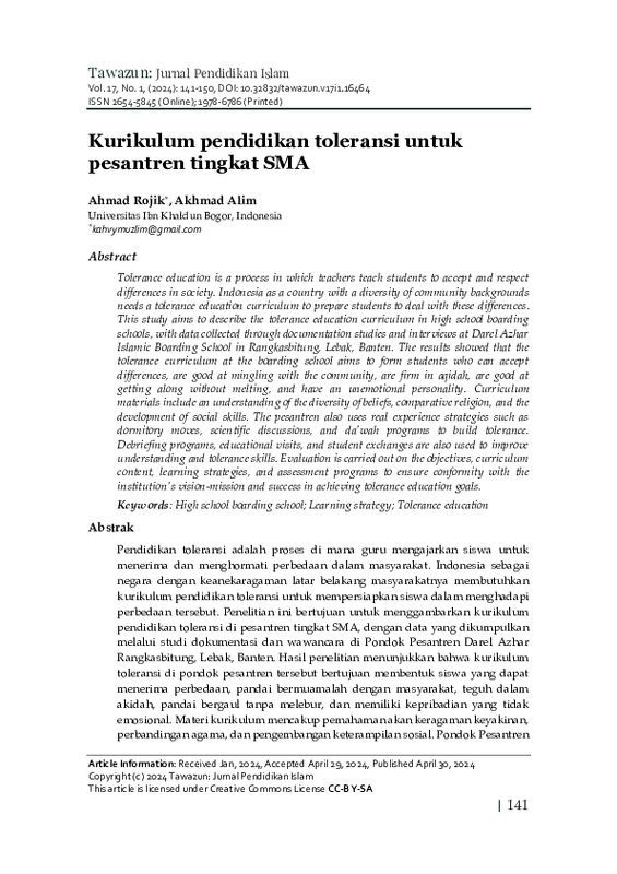 Kurikulum pendidikan toleransi untuk pesantren tingkat SMA.pdf Kurikulum pendidikan toleransi untuk pesantren tingkat SMA.pdf