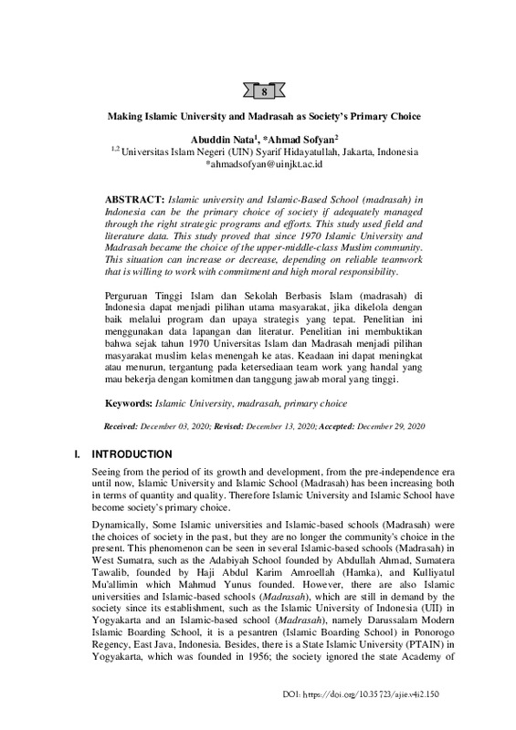 Making Islamic University and Madrasah as Society's Primary Choice.pdf