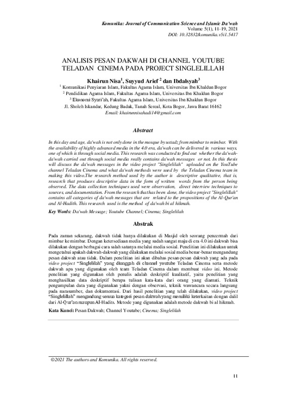 Analisis Pesan Dakwah di Channel Youtube Teladan Cinema pada Project Singlelillah.pdf
